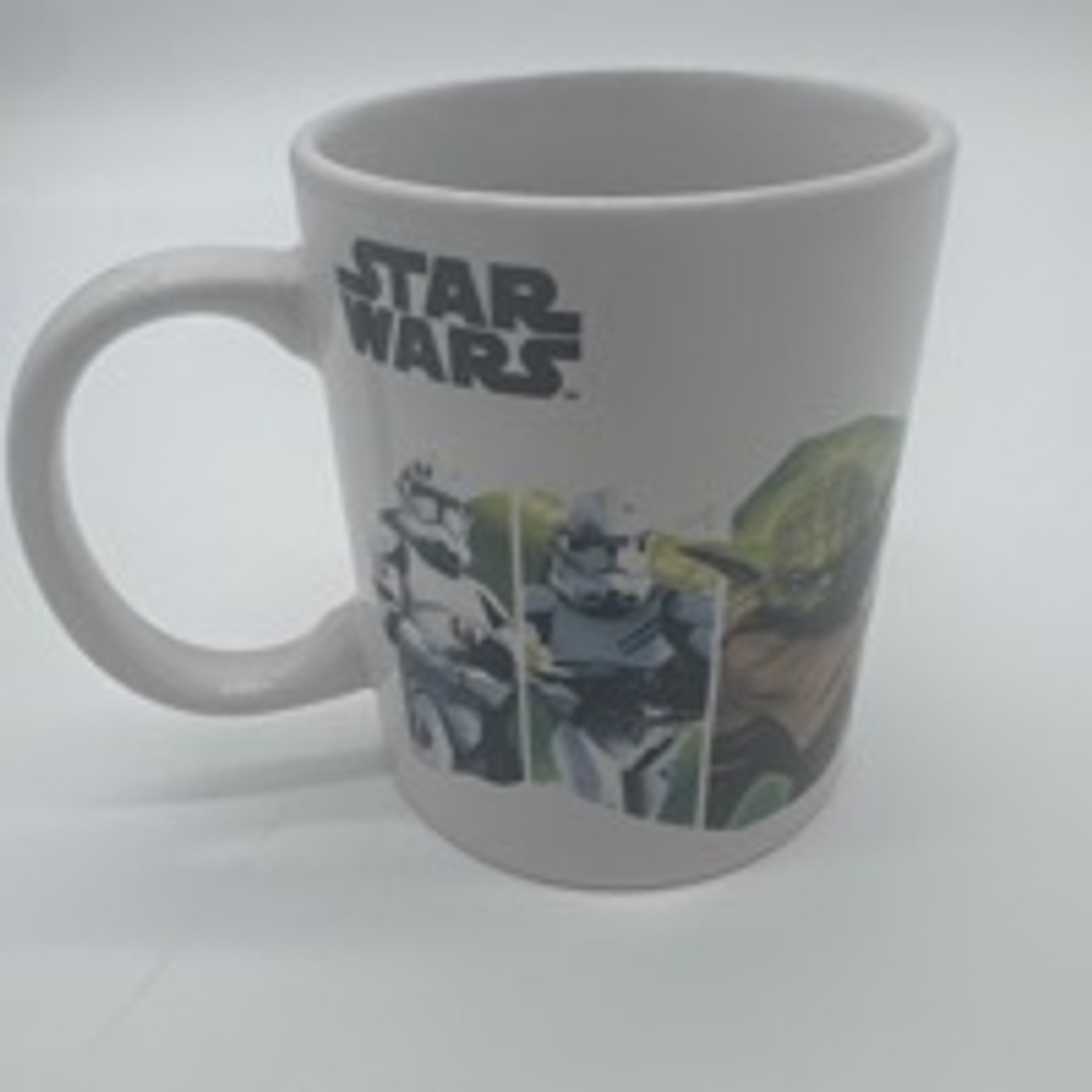 VINTAGE Star Wars Yoda, Darth Vader, Storm Troopers Mug 10oz